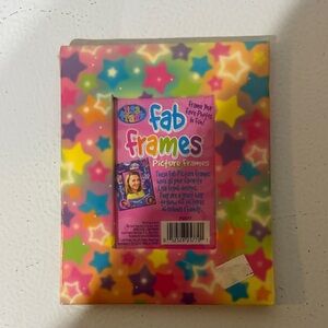 Lisa frank Star Pattern Picture Frame NOS 3.5” by 5” sealed
